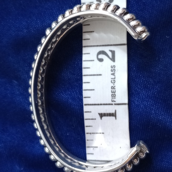 Sterling Silver Twisted Coil Cuff Bracelet Stamped Sterling - Picture 8 of 14